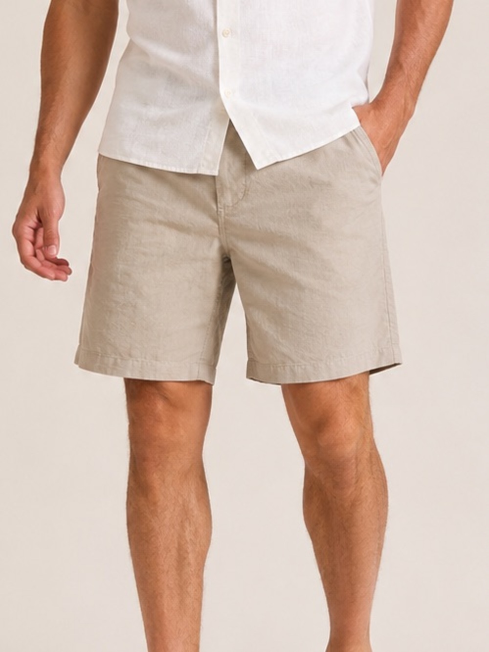 Cubavera Men's Neutral Tan Flat-Front Shorts